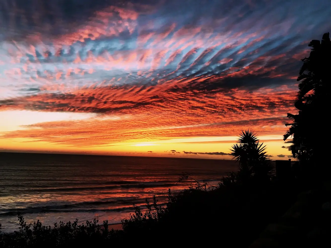 Photo of the ocean during sundown